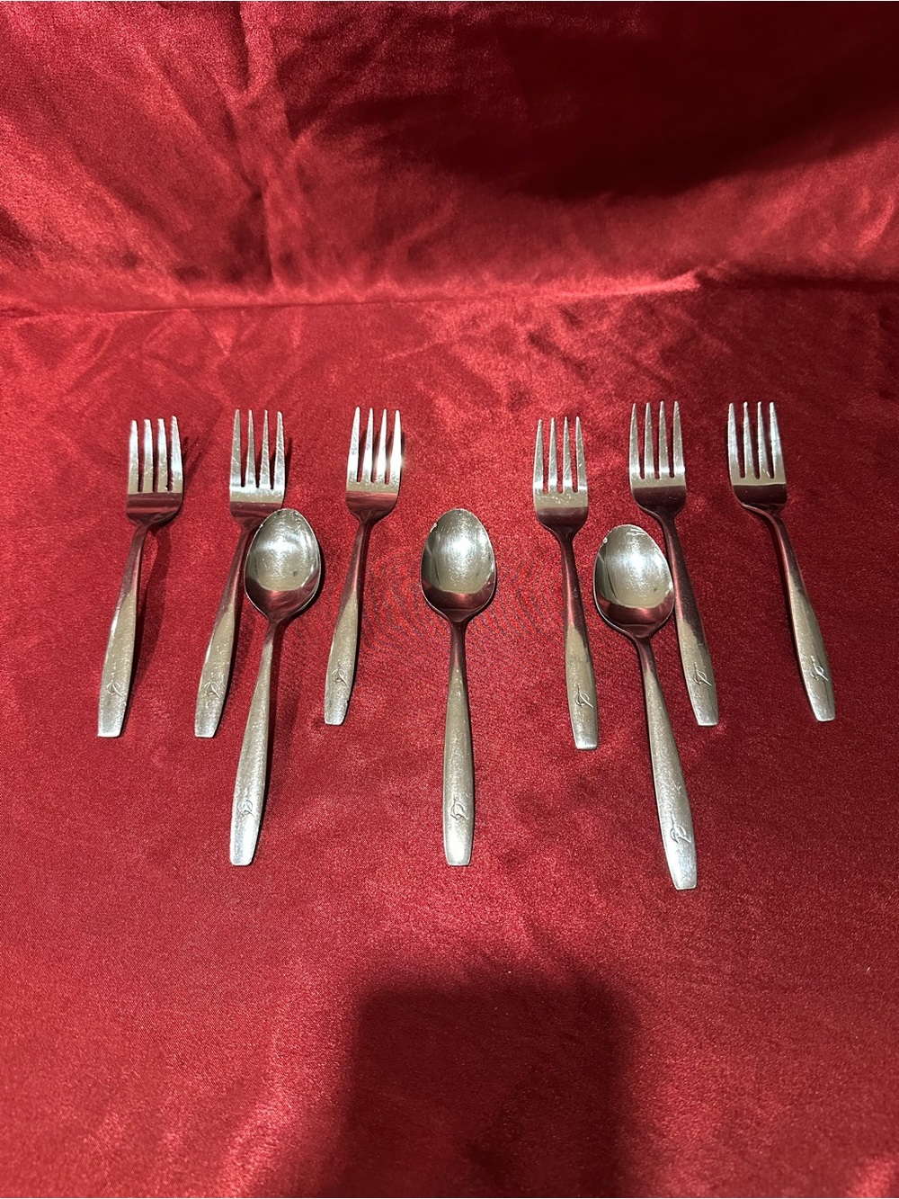 Vintage APCO Stainless Japan Star Trek Flatware Lot 9pcs Forks Spoons